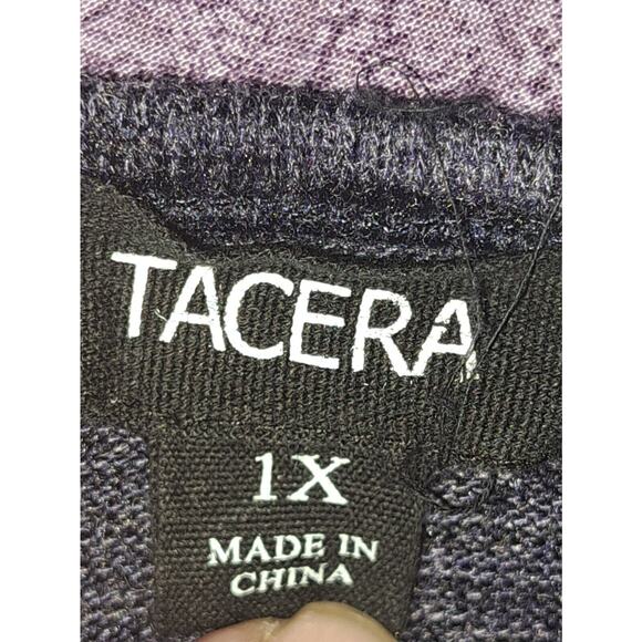 Tacera Women's Tunic Top 1X Heathered Gray with Pockets Polyester Rayon Spandex - Picture 6 of 7